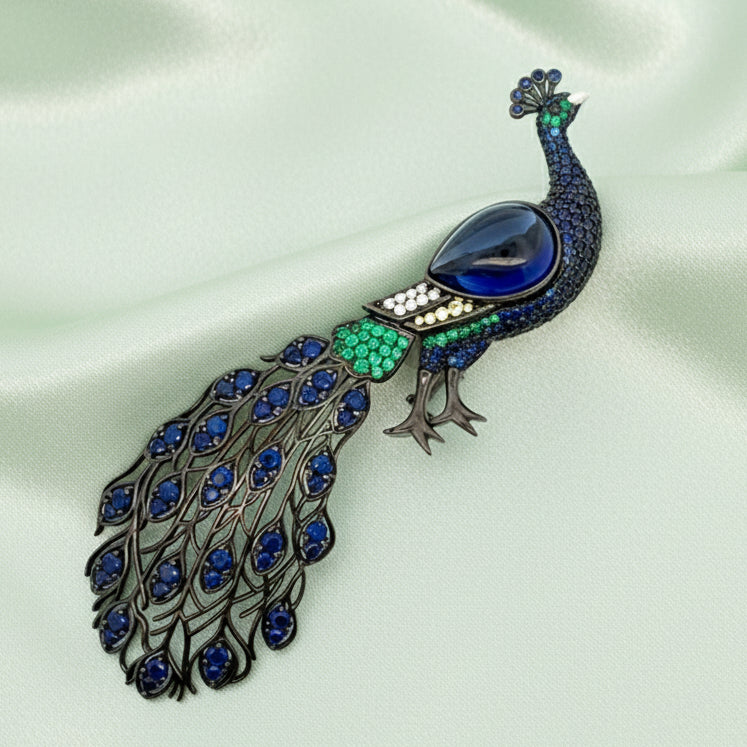 Peacock Brooch
