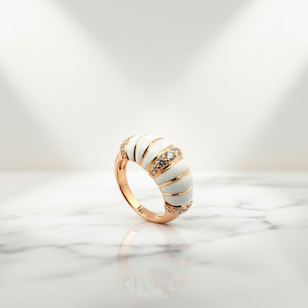 Striped Sparkle Ring