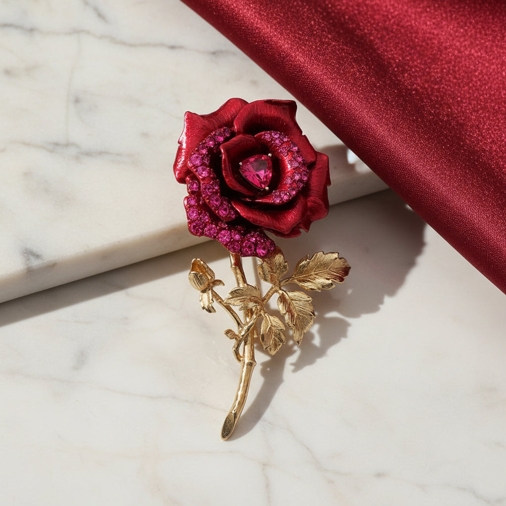 Regal Rose Brooch