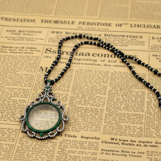 Magnifier glass necklace