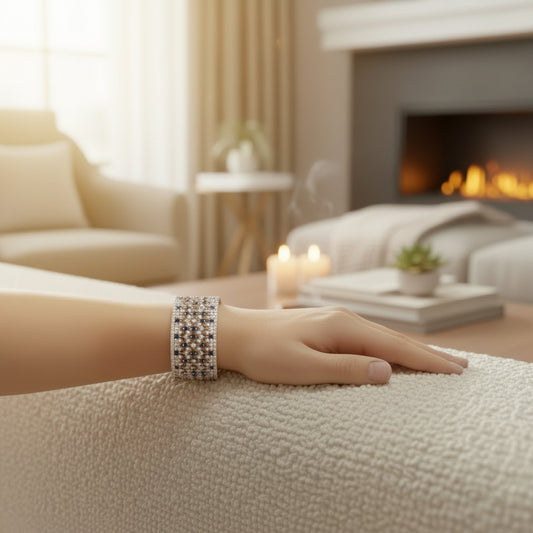 Wide Starry Night Bracelet