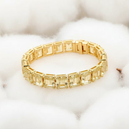 Sunlit Elegance Emerald-Cut Bracelet