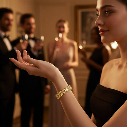 Sunlit Elegance Emerald-Cut Bracelet