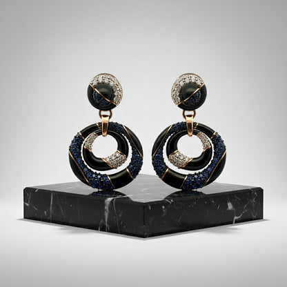 Midnight Swirl Earring