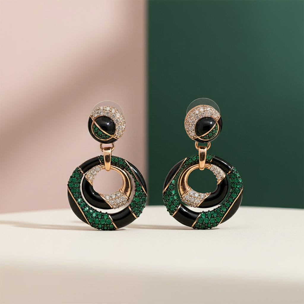 Midnight Swirl Earring