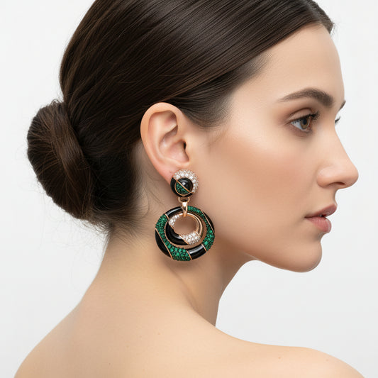 Midnight Swirl Earring