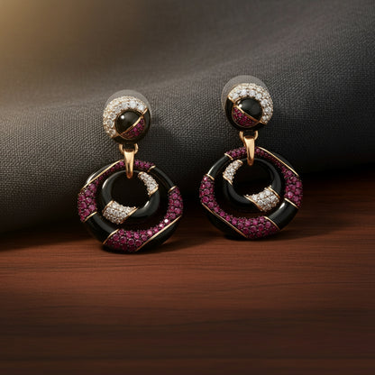 Midnight Swirl Earring