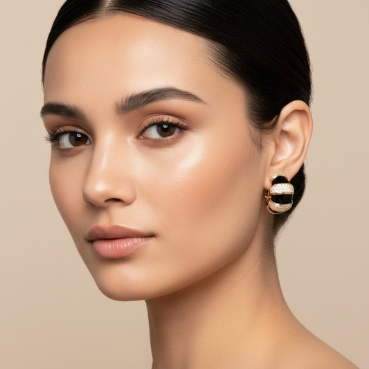 Striped Sparkle Hoops