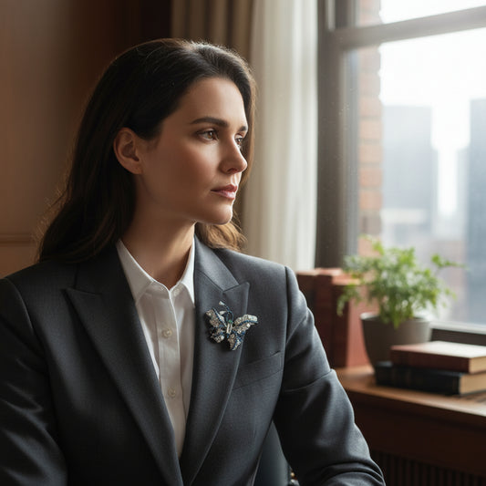 Silver pendant with cz stone (Micro), can be brooch