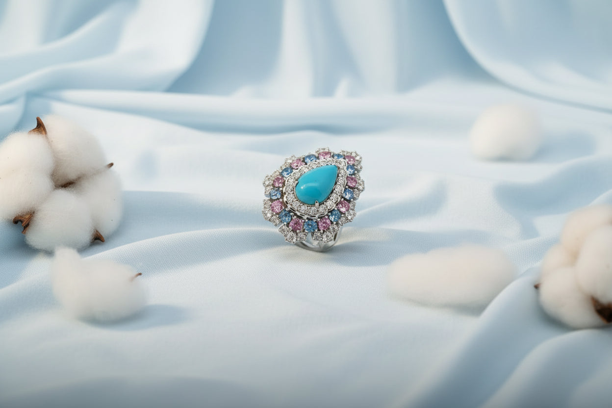 Wanderlust Turquoise Drop Statement Ring