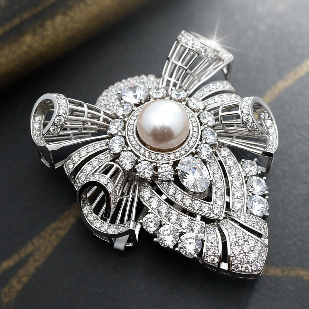 Ribbon with Pearl Brooch – Filigree & Co.
